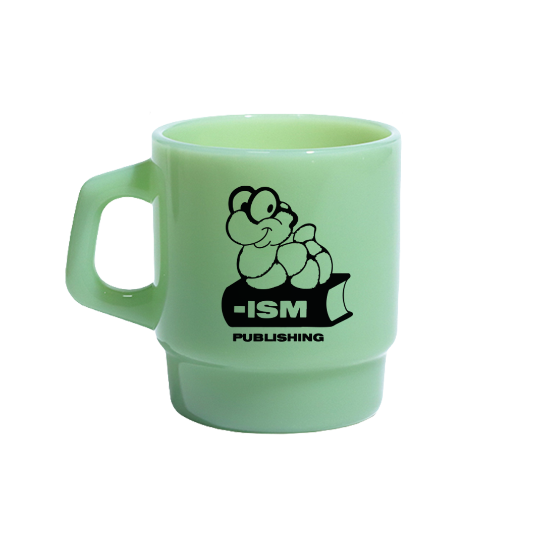 Book Worm Milk Glass | Jade Green