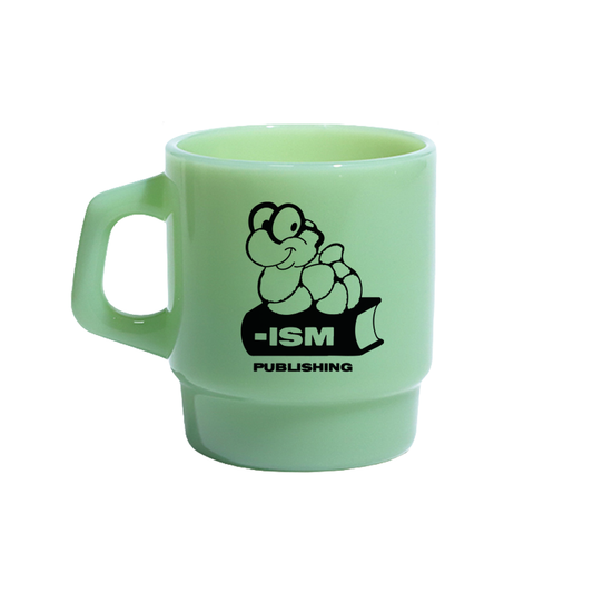 Book Worm Milk Glass | Jade Green